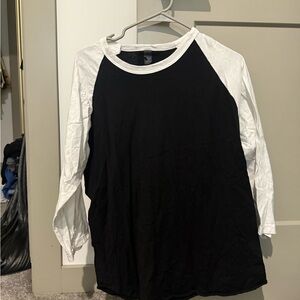 Tultex Black and White Crew Neck Shirt